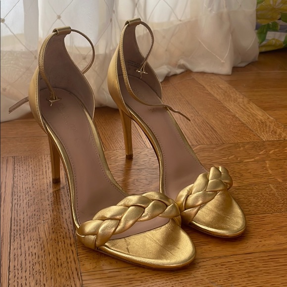 Rachel Zoe Ashton Braid Gold Sandals - Picture 2 of 4